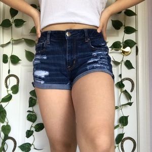 AEO High Rise Denim Shorts